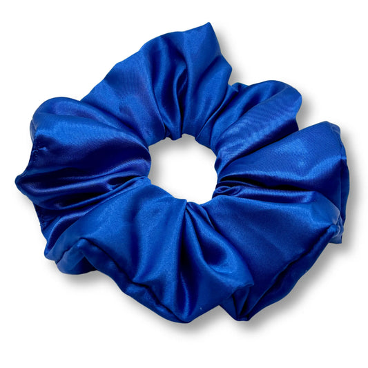 Royal Blue Silk Oversized Scrunchie