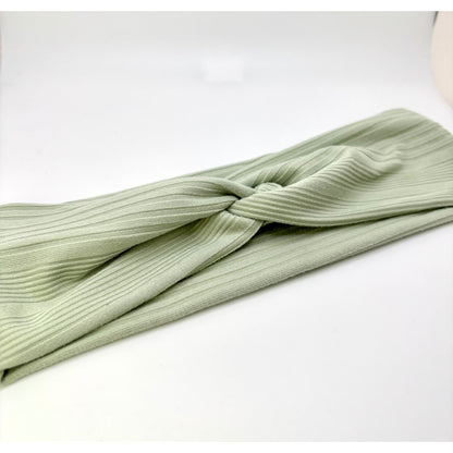 Sage Green Ribbed Twist Knot Headband