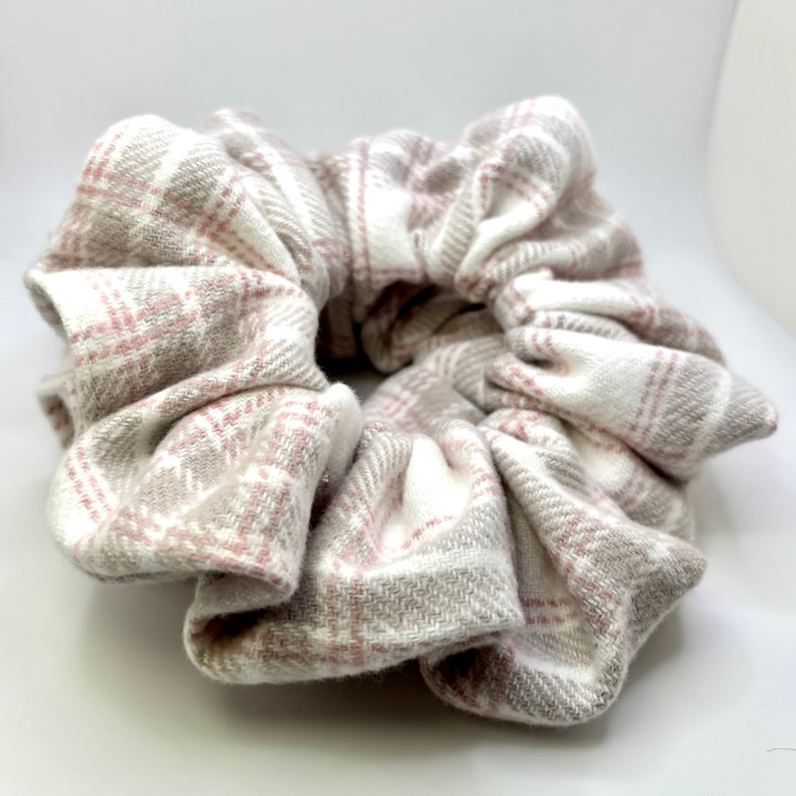 Pink Plaid Valentine's Day Scrunchie