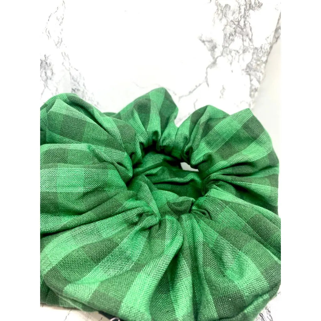 Green Plaid Scrunchie Enchanted Scrunch