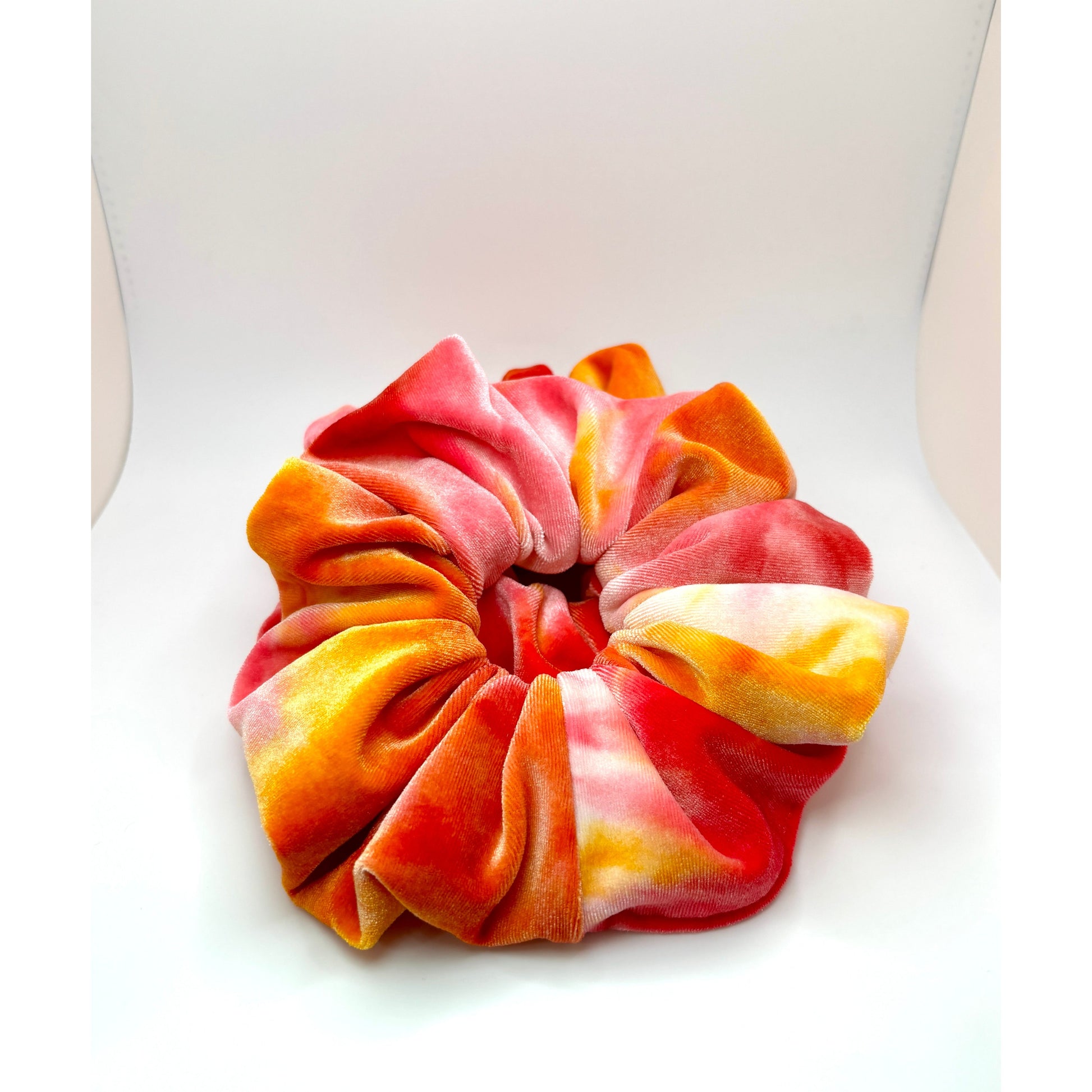 Sunset Tie Dye Velvet Summer Scrunchie enchantedscrunch