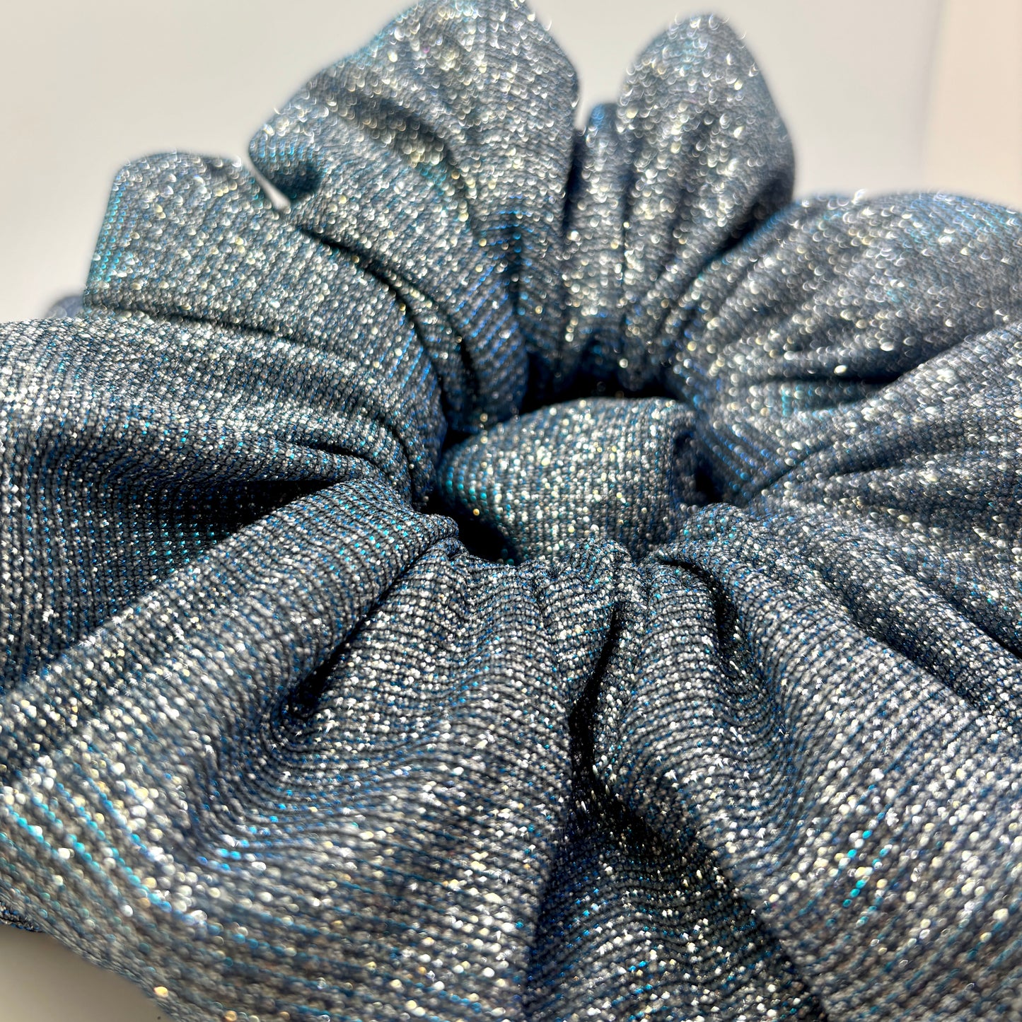 Navy Blue Sparkle Scrunchie