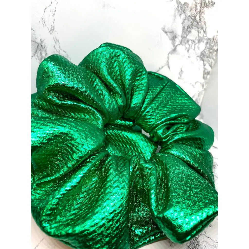 Metallic Green Bullet Scrunchie