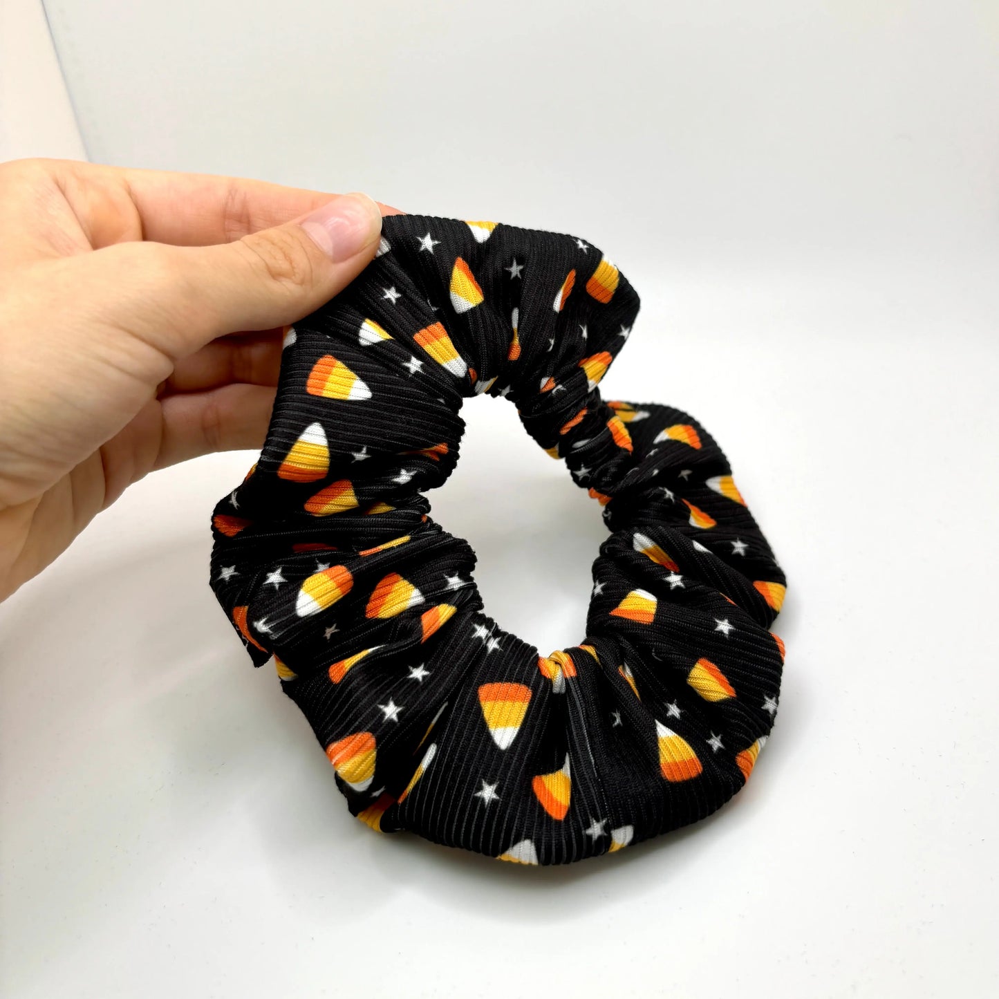 Mini Candy Corn Ribbed Scrunchie Enchanted Scrunch