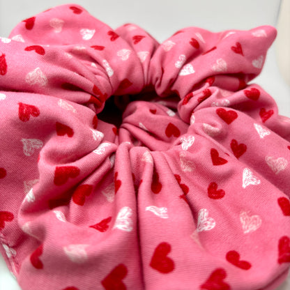 Pink Heart Valentine's Day Scrunchie