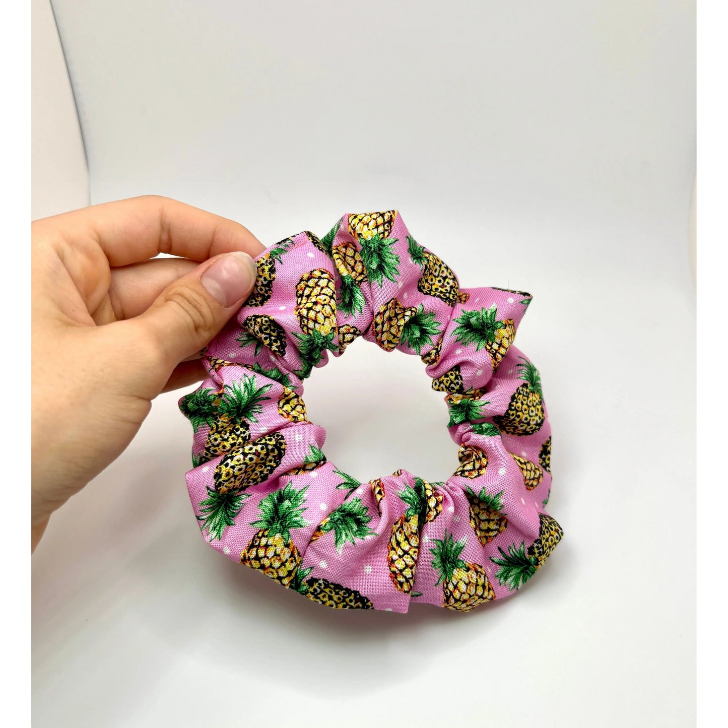 Mini Pink Pineapple Scrunchie enchantedscrunch