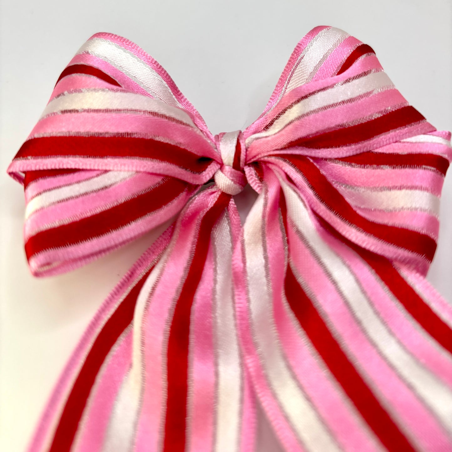 Striped Valentine's Day Double Bow