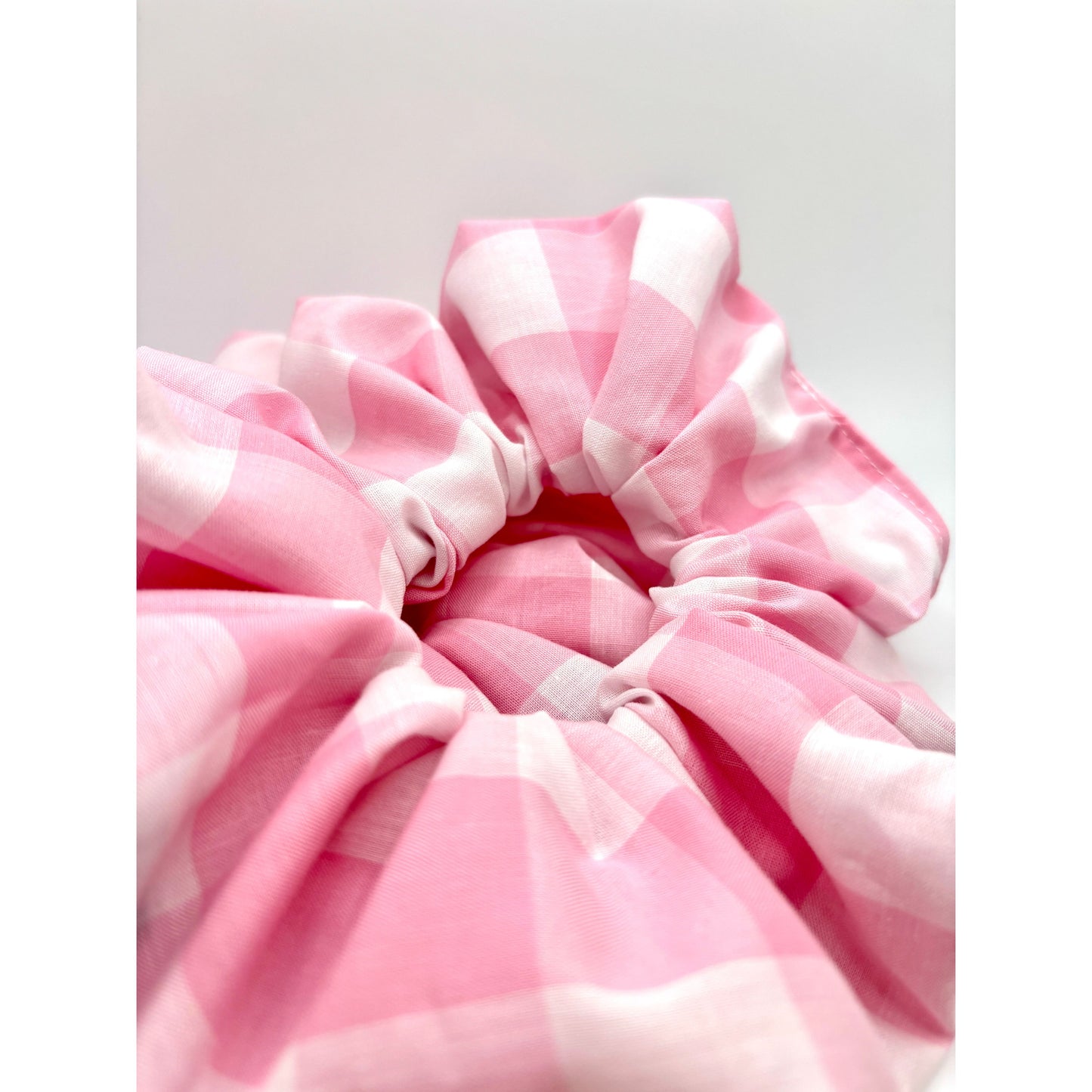 Pink Plaid Spring Scrunchie Enchanted Scrunch