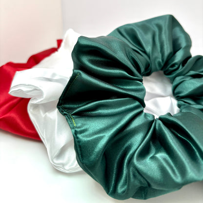 Christmas Silk Scrunchie Trio