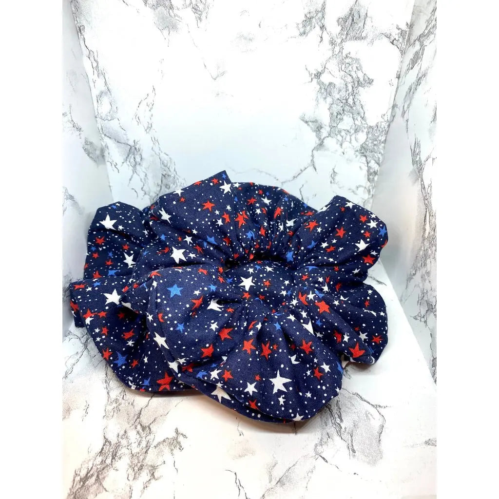 Navy Stars Scrunchie enchantedscrunch