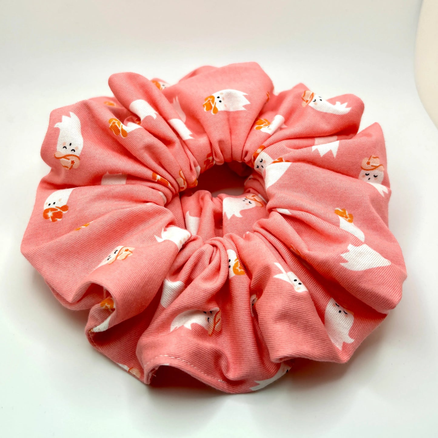 Pink Western Ghost Halloween Scrunchie Enchanted Scrunch