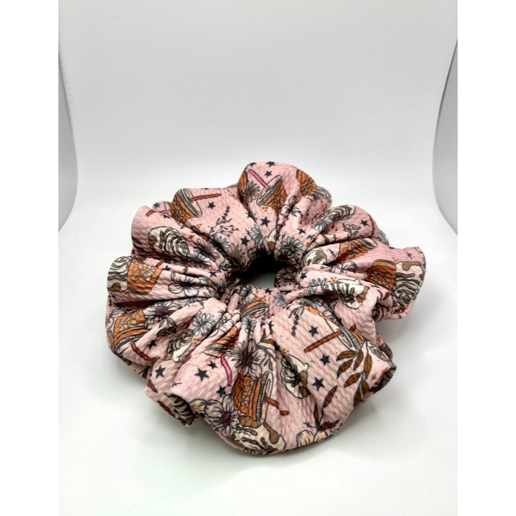 Floral Iced Coffee Bullet Scrunchie Enchanted Scrunch