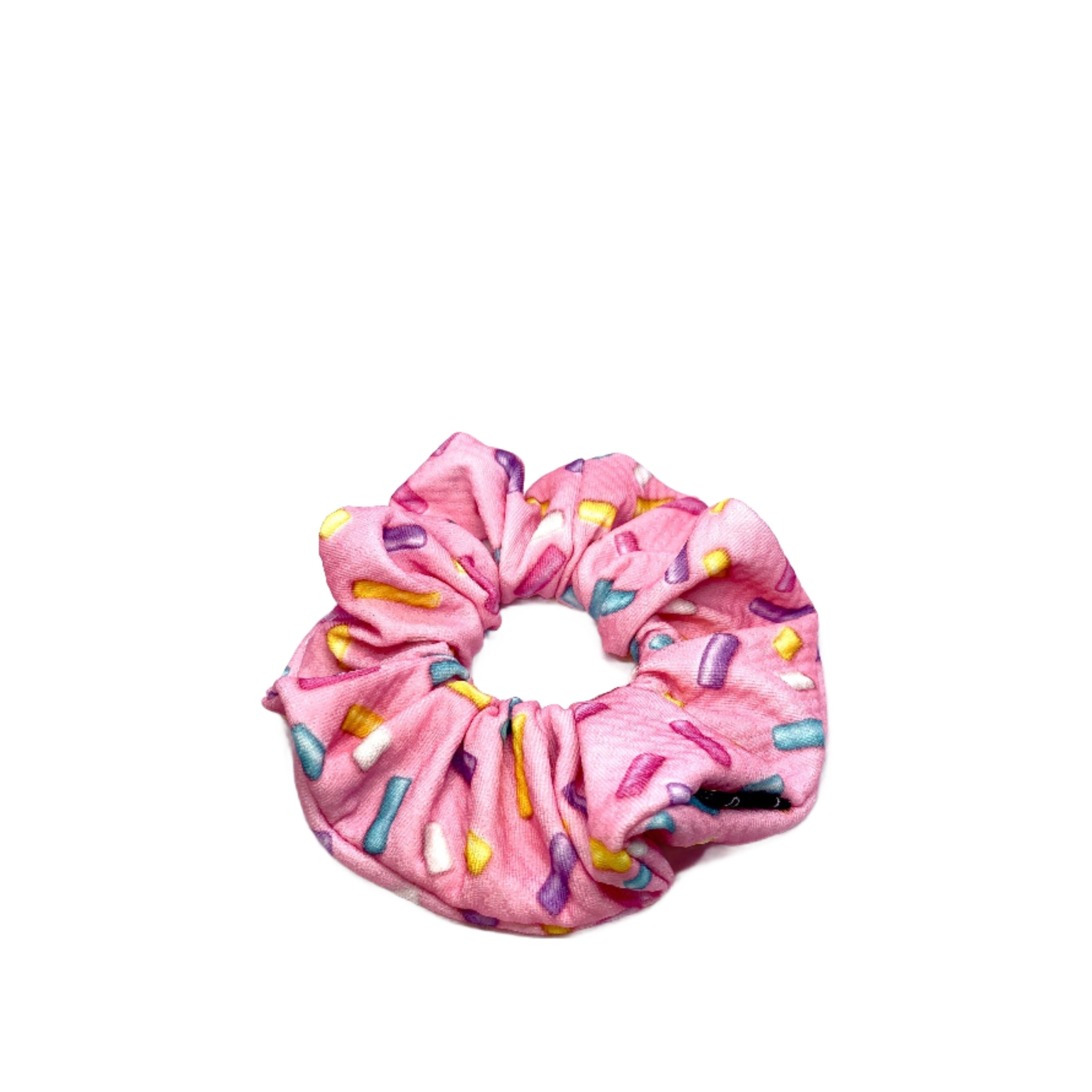Mini Pink Sprinkles Valentine's Day Bullet Scrunchie