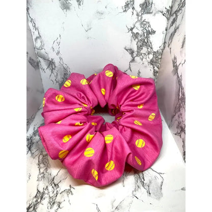 Pink Softball Scrunchie enchantedscrunch