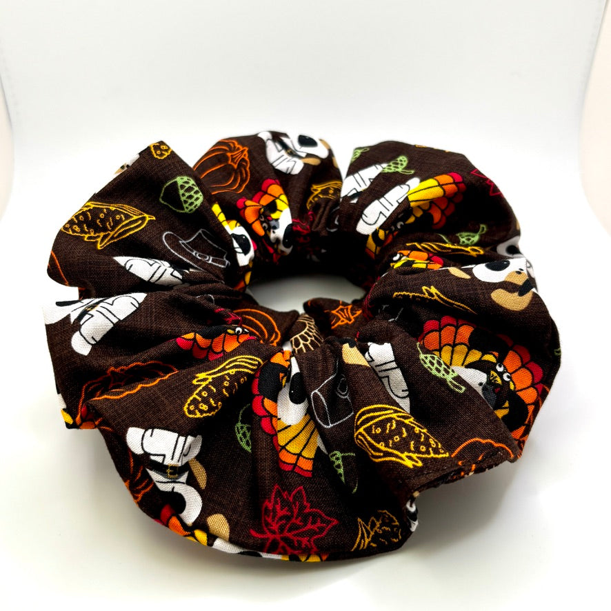 Turkey Dog Thanksgiving Scrunchie