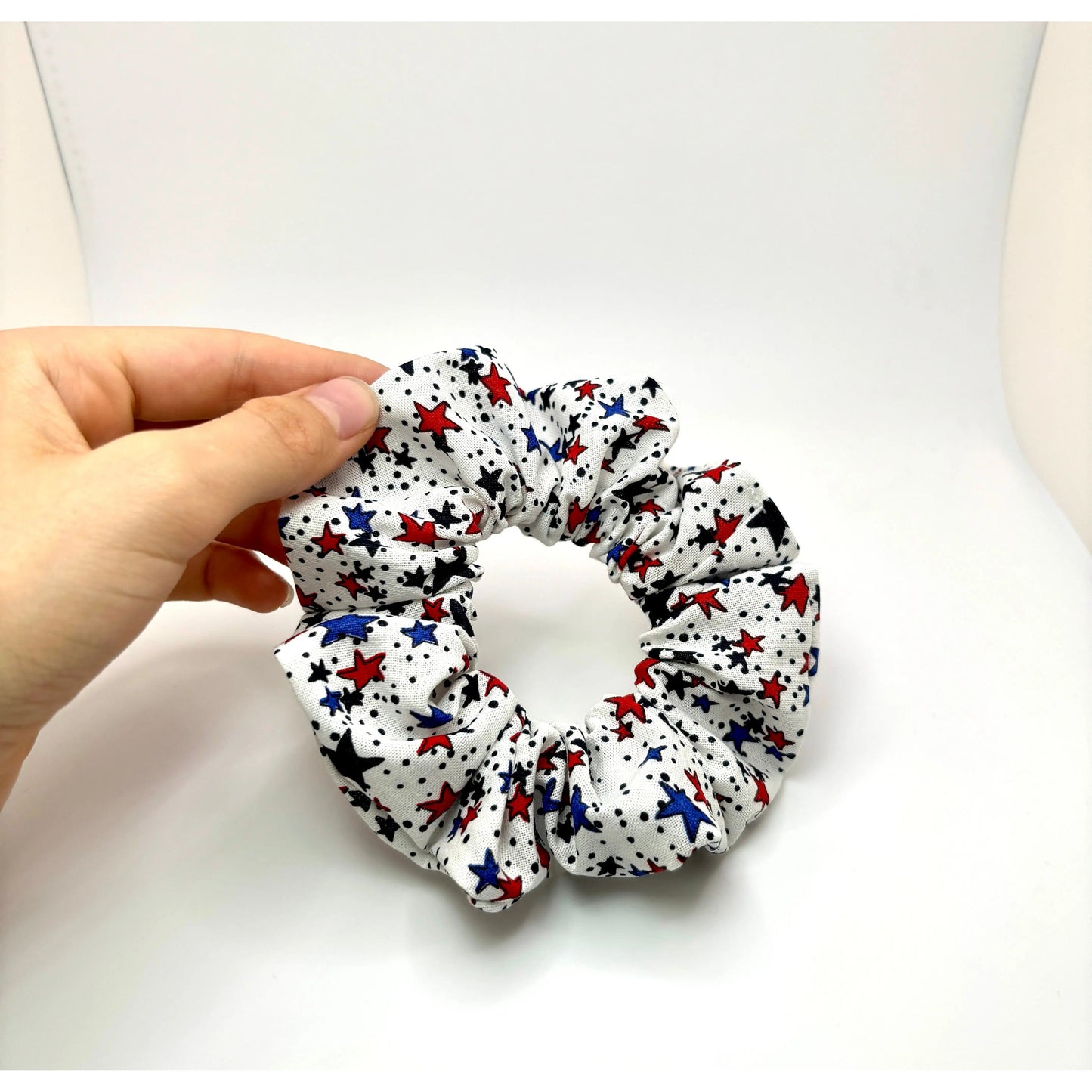 Mini White Stars 4th of July Scrunchie enchantedscrunch