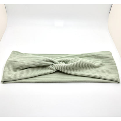 Sage Green Ribbed Twist Knot Headband