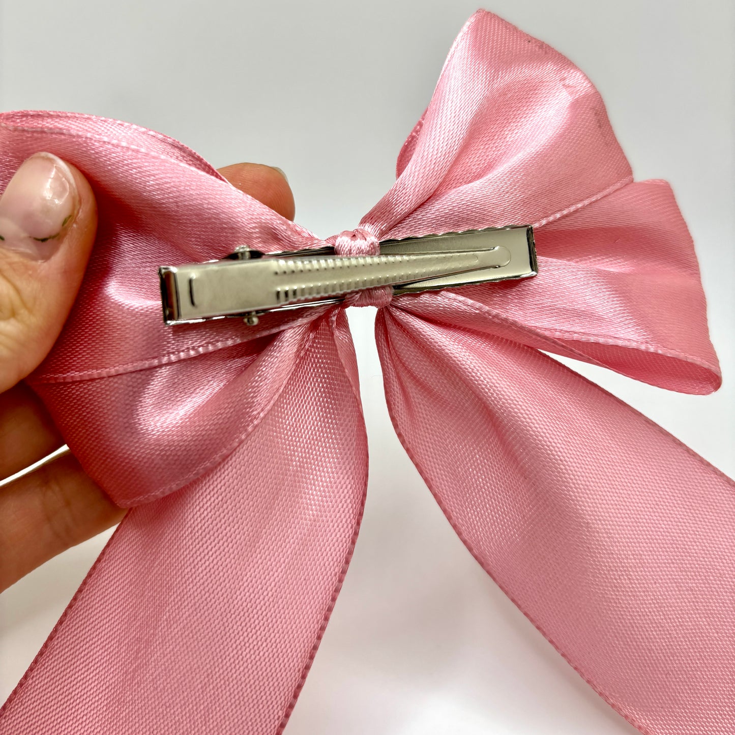 Pink Silk Valentine's Day Double Bow