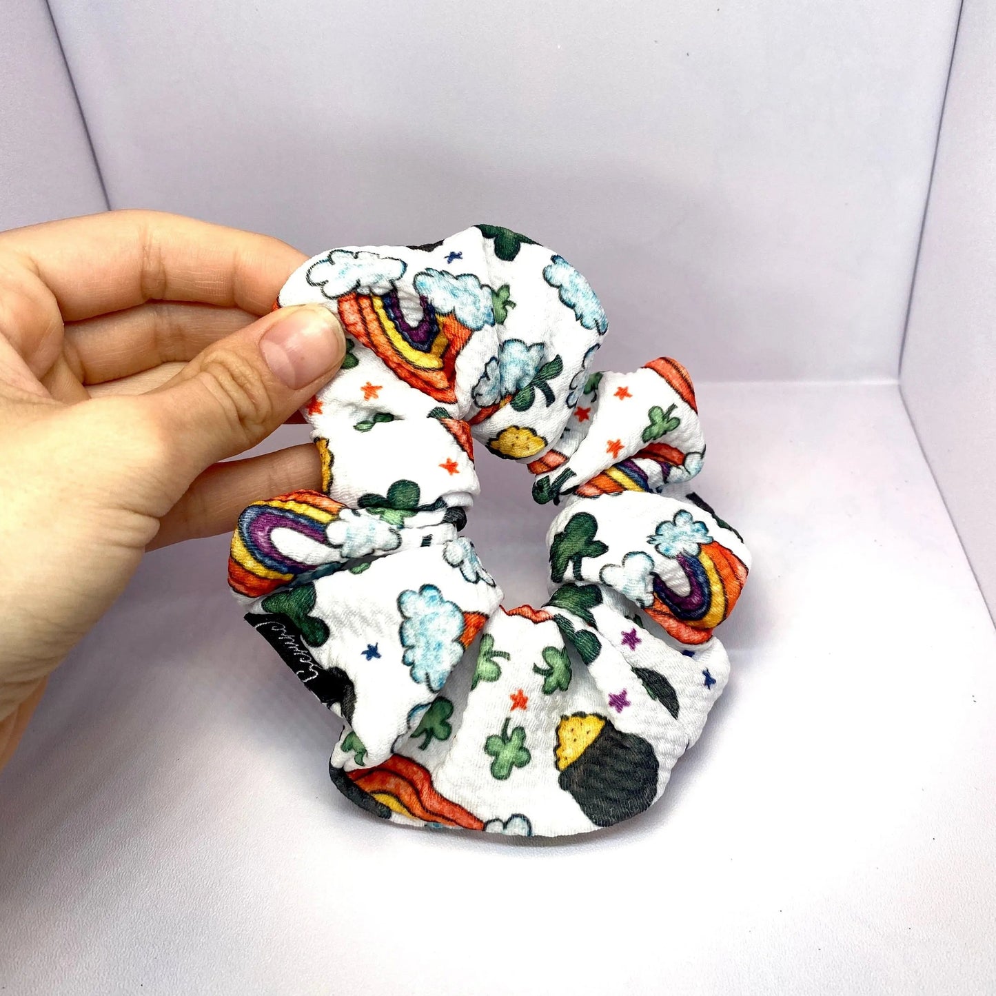 Mini Pot-of-Gold and Rainbows St Patrick's Bullet Scrunchie Enchanted Scrunch