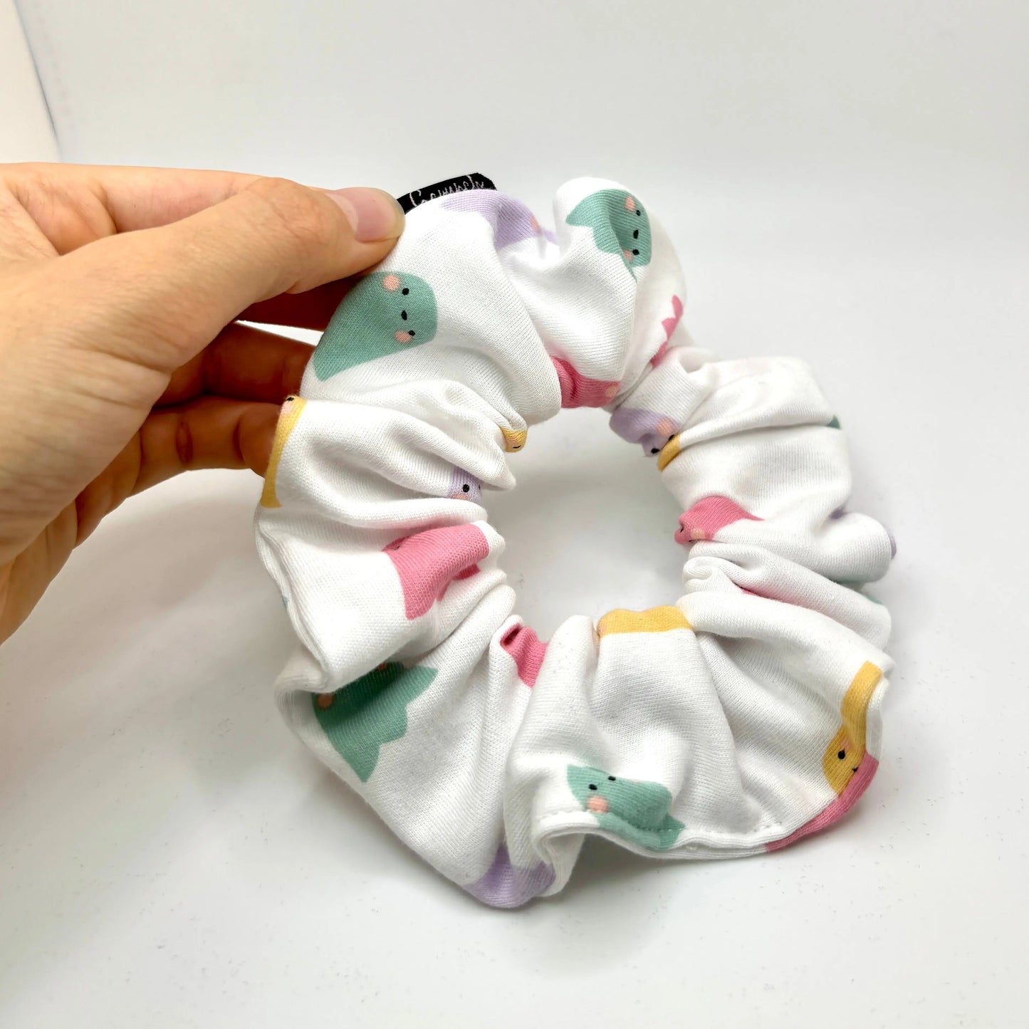 Mini Pastel Ghosts Halloween Scrunchie Enchanted Scrunch