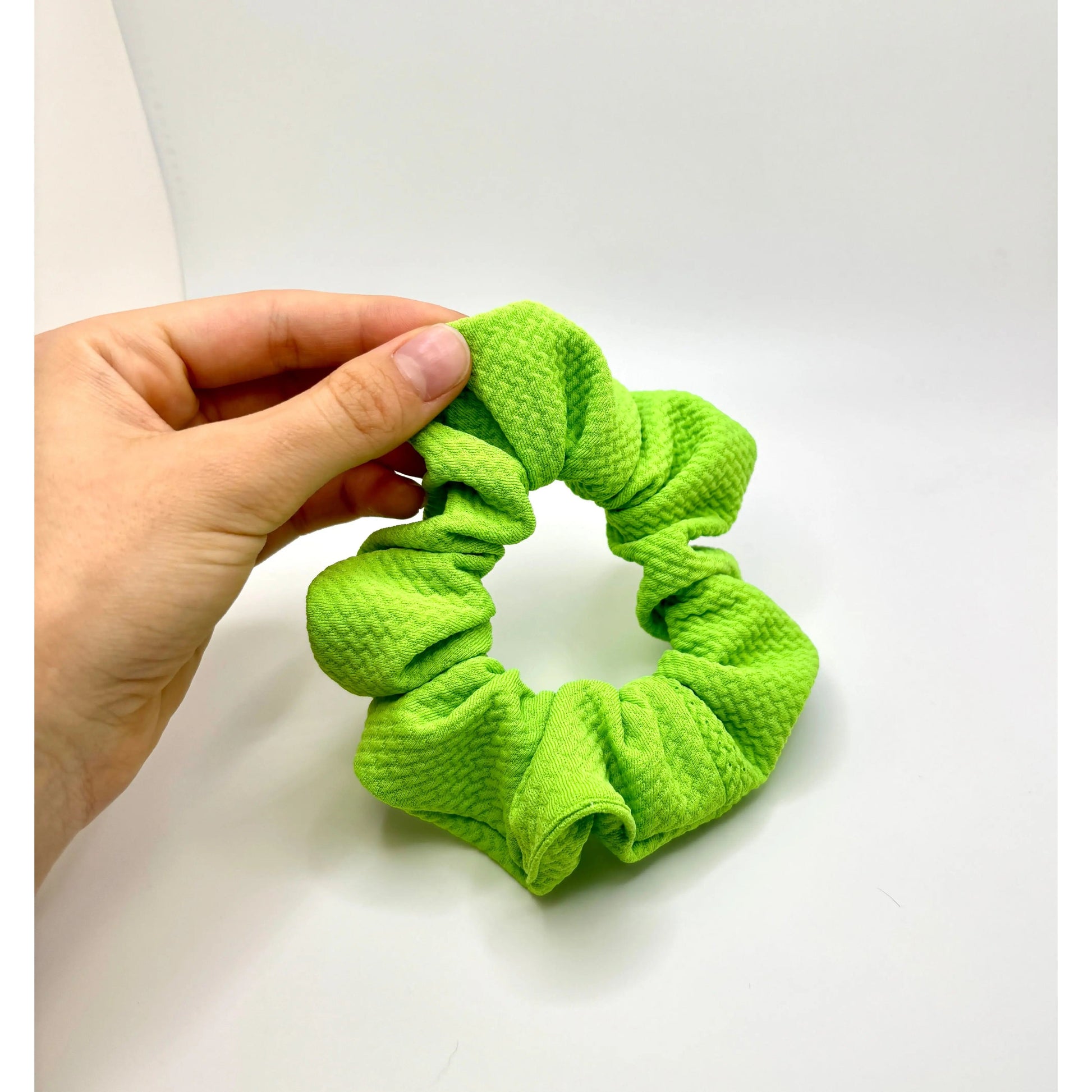 Mini Light Green Summer Bullet Scrunchie enchantedscrunch