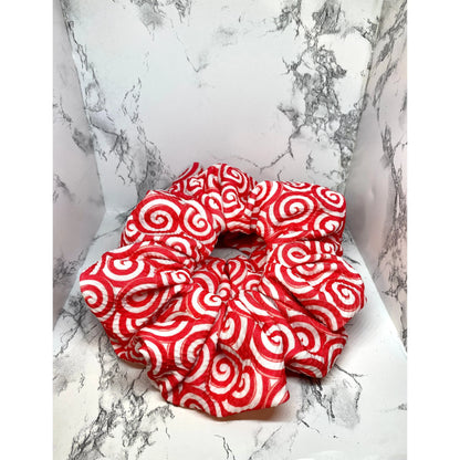 Candy Cane Swirl Christmas Bullet Scrunchie Enchanted Scrunch