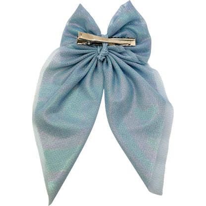 Iridescent Blue Small Bow