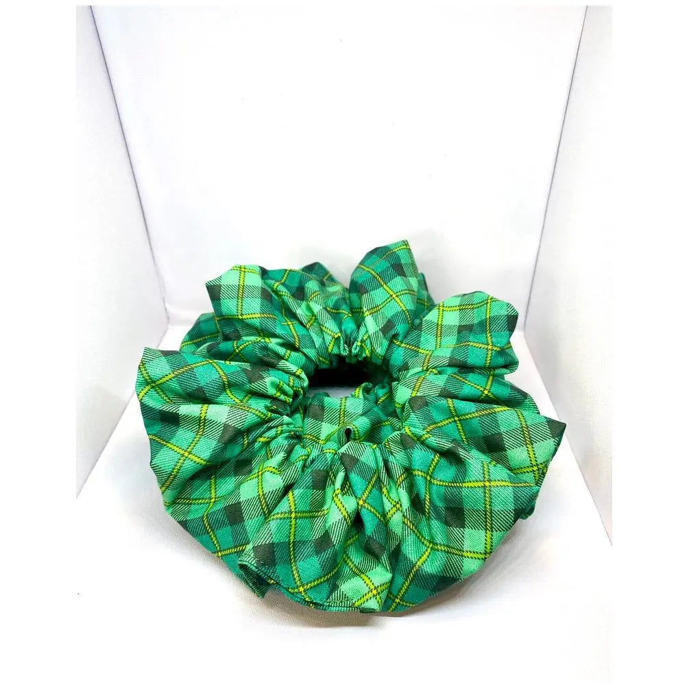 Green Plaid St Patrick's Scrunchie Enchanted Scrunch