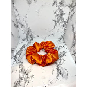 Mini Orange Silk Fall Scrunch