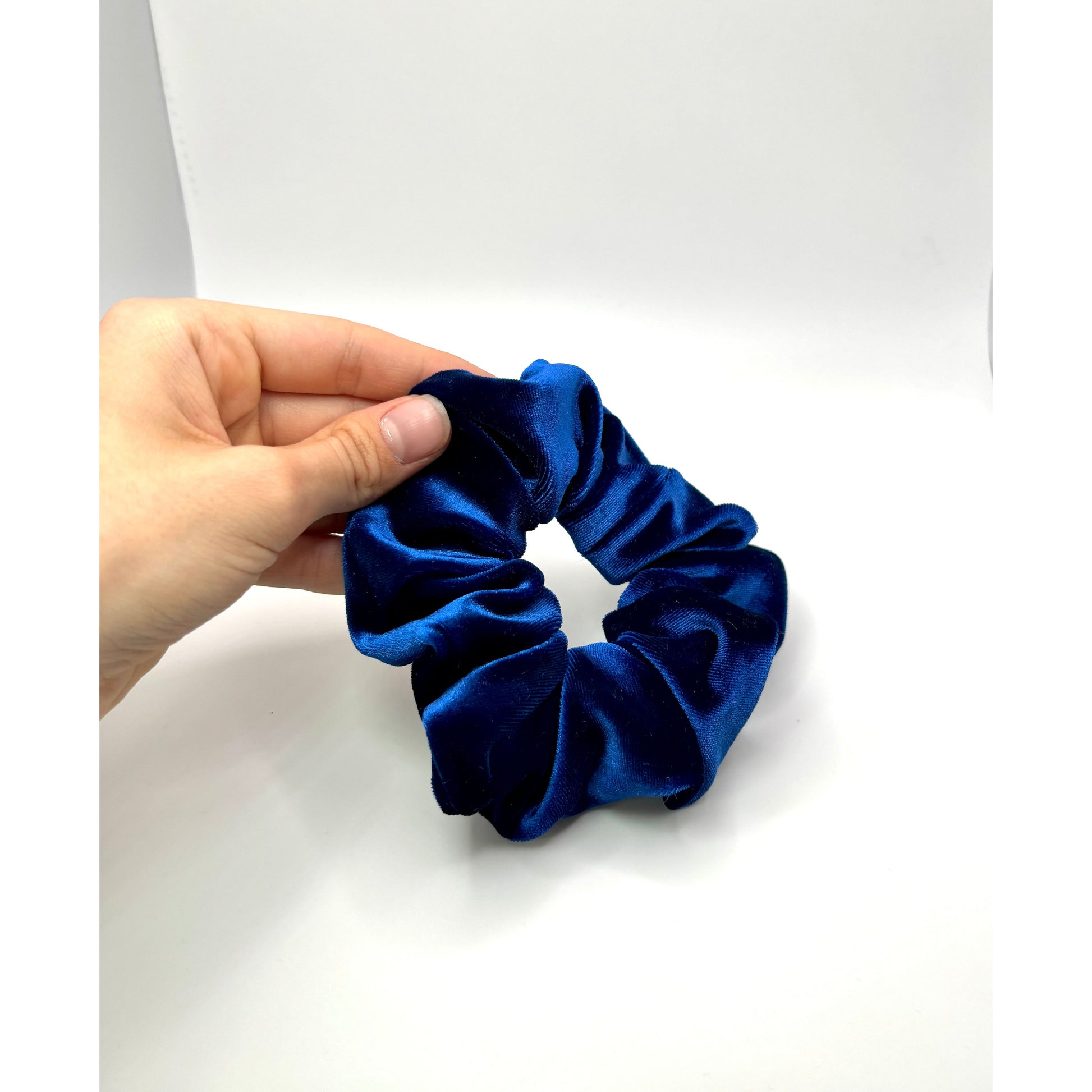 Mini Royal Blue Velvet Scrunchie enchantedscrunch