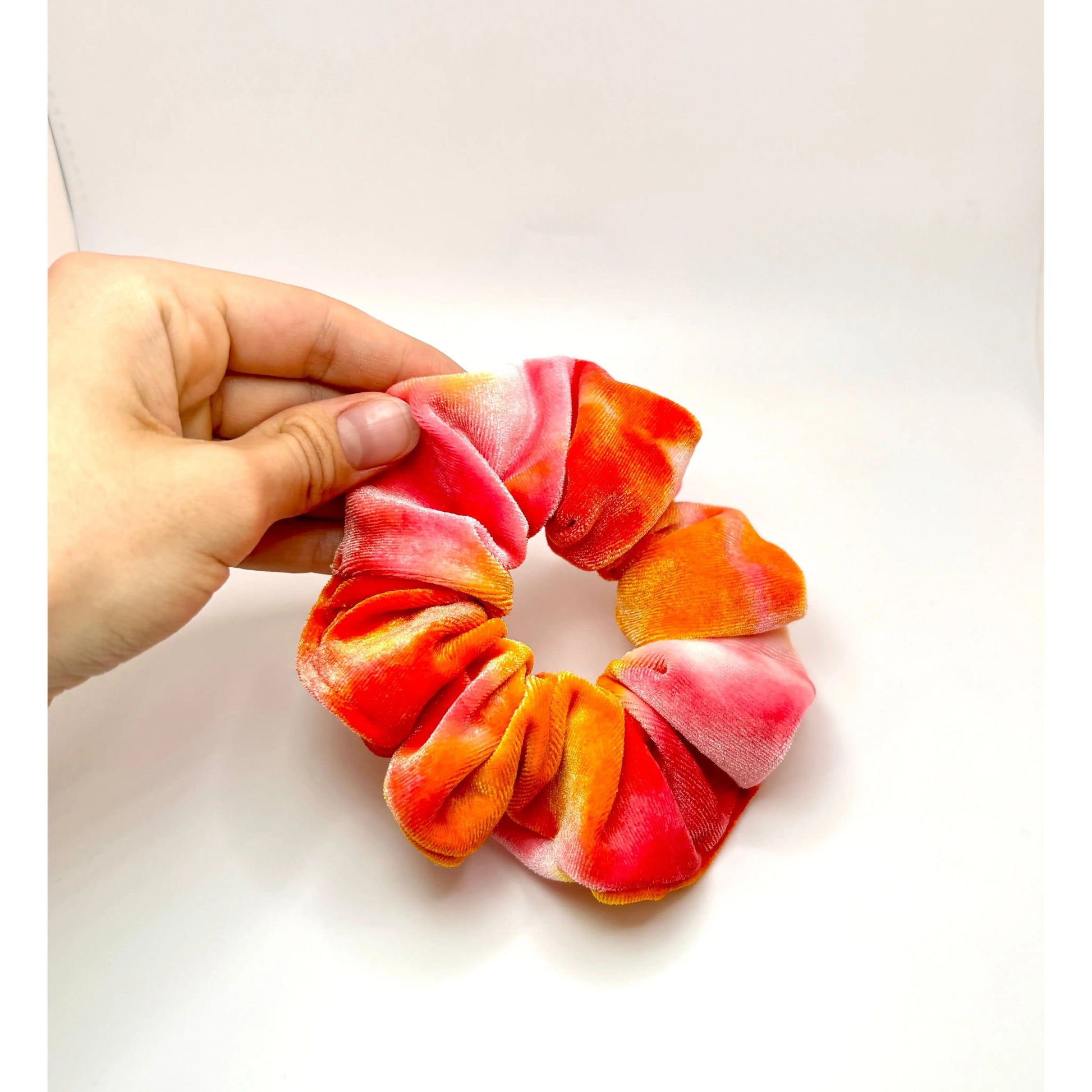 Mini Sunset Tie Dye Velvet Summer Scrunchie enchantedscrunch