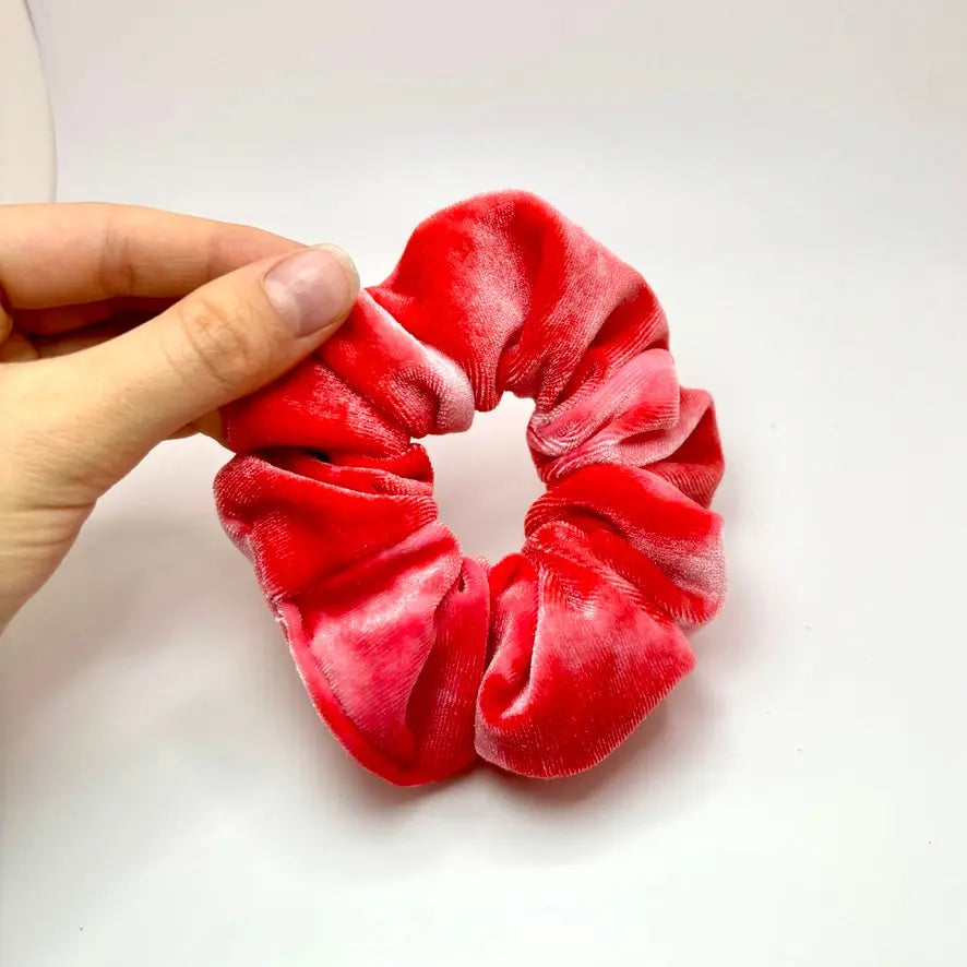 Mini Tie Dye Pink Velvet Scrunchie Enchanted Scrunch