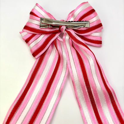 Striped Valentine's Day Double Bow