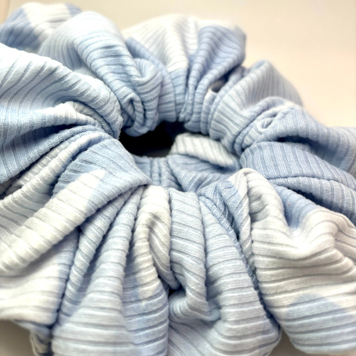 Light Blue Tie Dye Ribbed Scrunchie Enchanted Scrunch