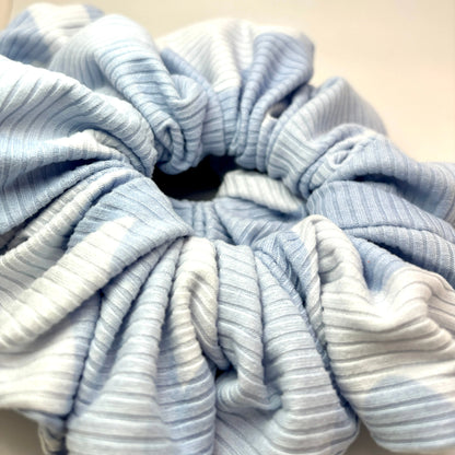 Light Blue Tie Dye Ribbed Scrunchie Enchanted Scrunch