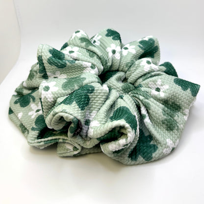 Floral Clover St Patrick's Day Bullet Scrunchie