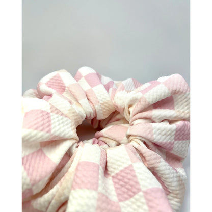 Pink Checkered Bullet Scrunchie Enchanted Scrunch