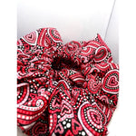 Load image into Gallery viewer, Paisley Hearts Valentine&#39;s Day Scrunchie
