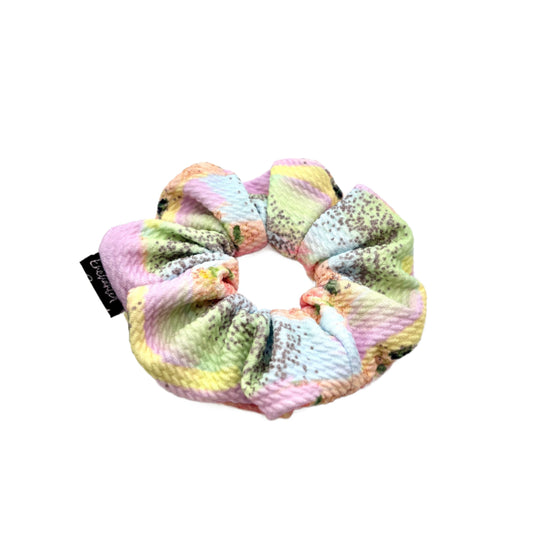Watercolor Spring Mini Scrunchie
