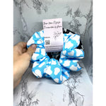 Load image into Gallery viewer, Black and Blue Cow Print Set Scrunchie
