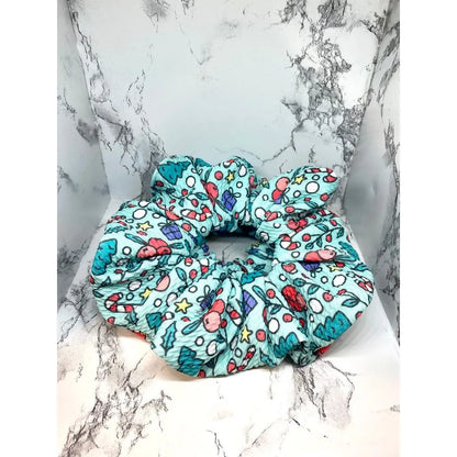 Teal Winter Wonderland Scrunchie Enchanted Scrunch