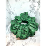 Load image into Gallery viewer, Glitter Green Pine Winter Scrunchie
