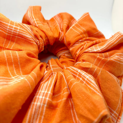 Orange Fall Plaid Scrunchie Enchanted Scrunch