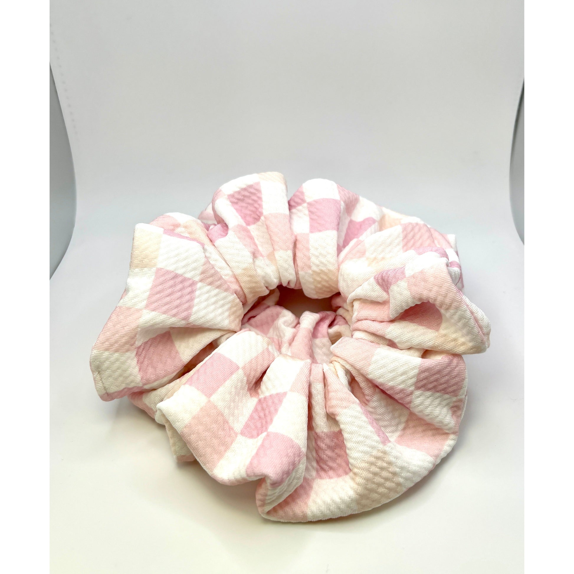 Pink Checkered Bullet Scrunchie Enchanted Scrunch