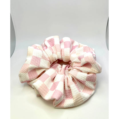 Pink Checkered Bullet Scrunchie Enchanted Scrunch