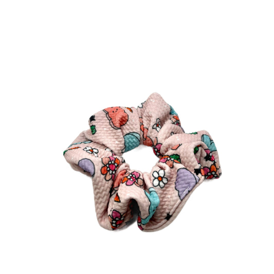 Mini Peep & Floral Spring Bullet Scrunchie