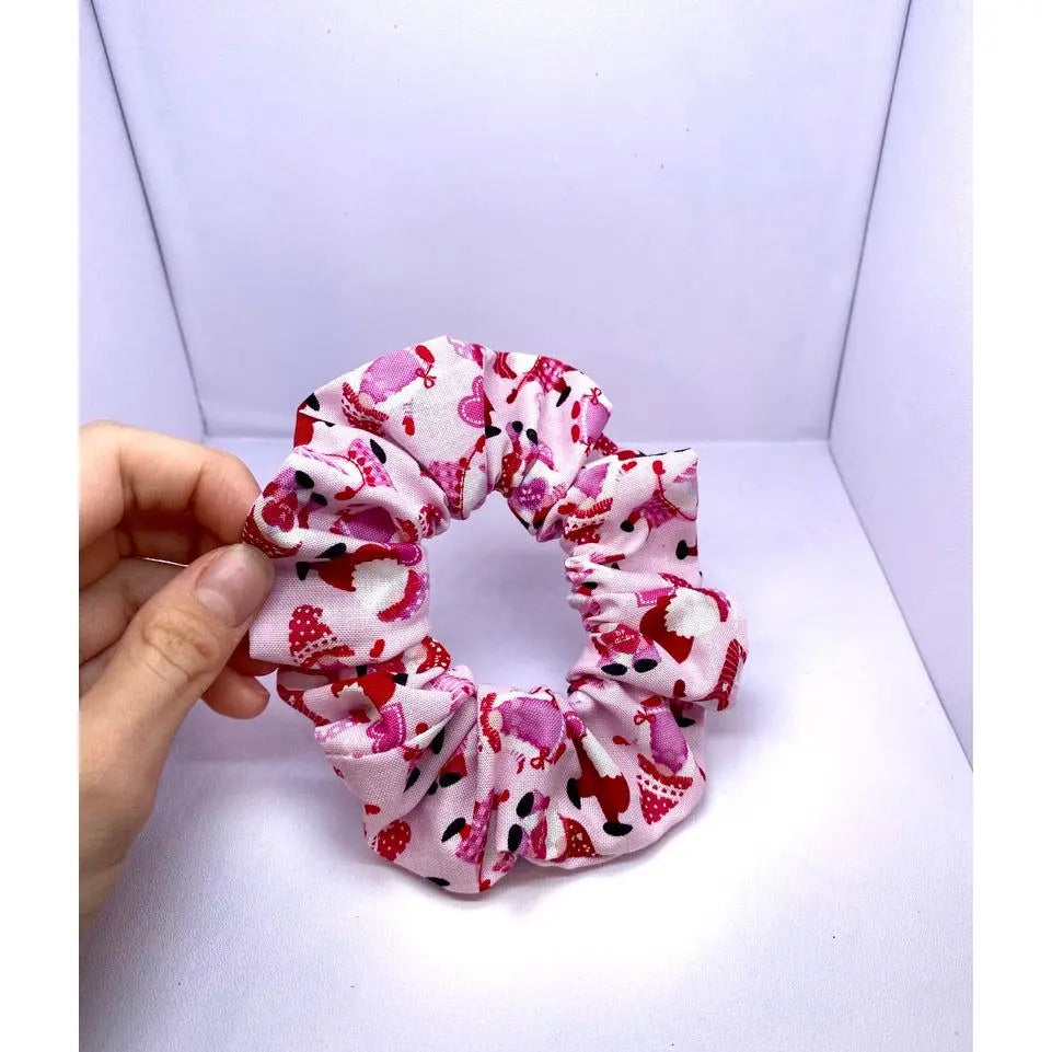 Mini Pink Gnomes Valentine's Day Scrunchie Enchanted Scrunch