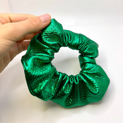 Mini Metallic Green Bullet Scrunchie