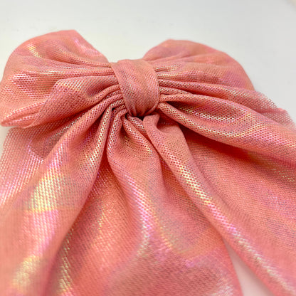 Iridescent Pink Small Bow