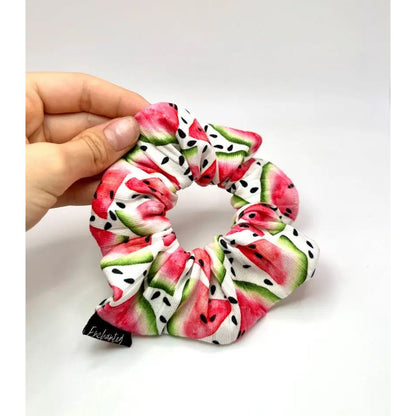 Mini Watermelon Summer Ribbed Scrunchie enchantedscrunch